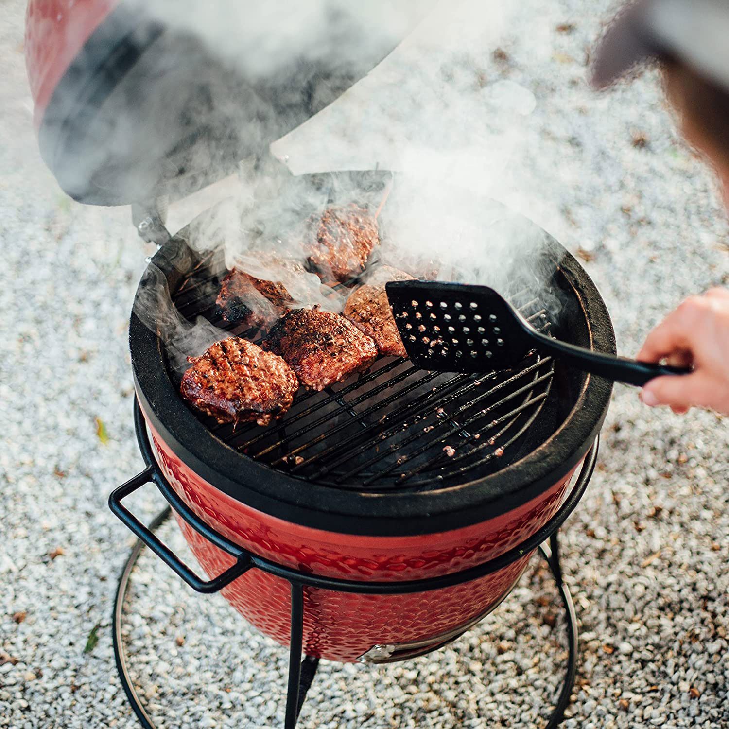 Kamado burger clearance